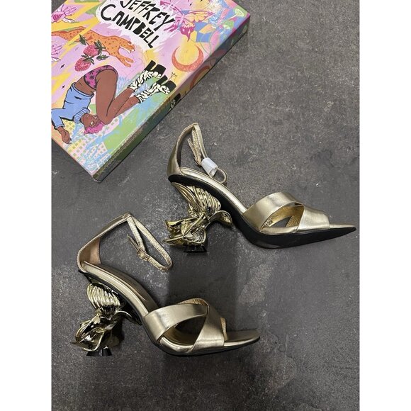 Jeffrey Campbell Brassia Sandals Gold - Picture 5 of 6